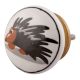 Black Hedgehog Ceramic Flat Cabinet Knob Online
